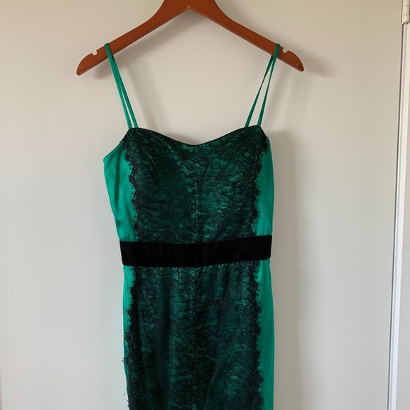 Spaghetti Strap Mini Dress in green color - Picture 2 of 11